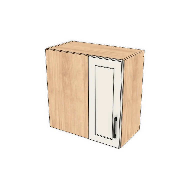 24" Wide 24" High Blind Corner Wall Cabinet - Door on Right/Left Side - (Ply Wood Boxes - Thermofoil Doors)