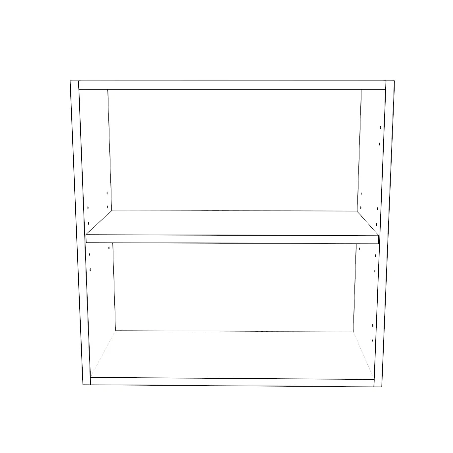 24" Wide 24" High Blind Corner Wall Cabinet - Door on Right/Left Side - Thermofoil Doors - Image 2