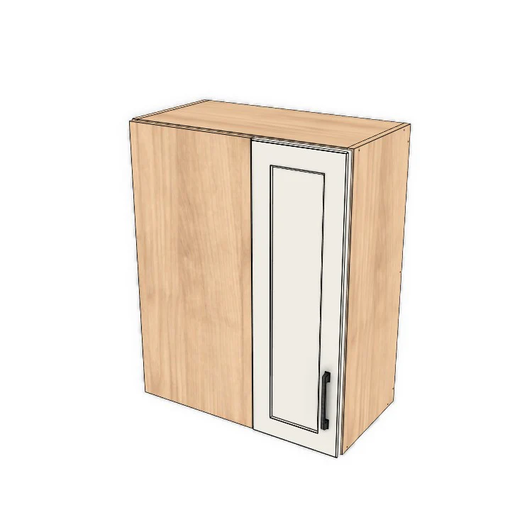 24" Wide 30" High Blind Corner Wall Cabinet - Door on Right/Left Side - (Ply Wood Boxes - Thermofoil Doors)