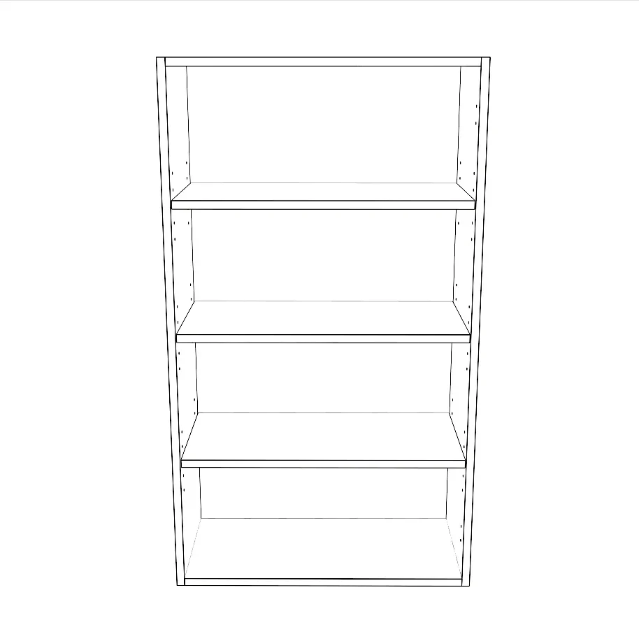 24" Wide 42" High Blind Corner Wall Cabinet - Door on Right/Left Side - Thermofoil Doors - Image 2