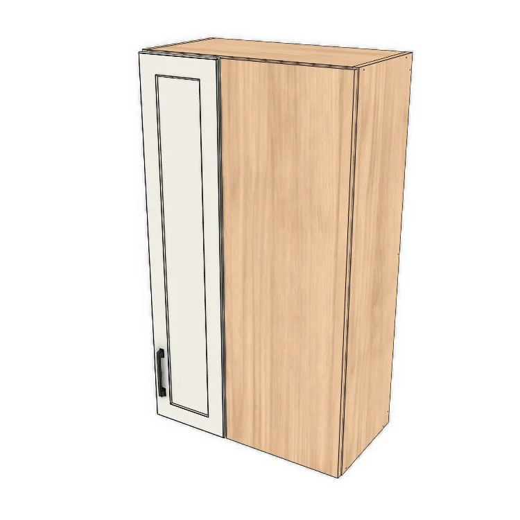 24" Wide 42" High Blind Corner Wall Cabinet - Door on Right/Left Side - (Hardrock Maple Melamine Boxes - Thermofoil Doors) - Image 2
