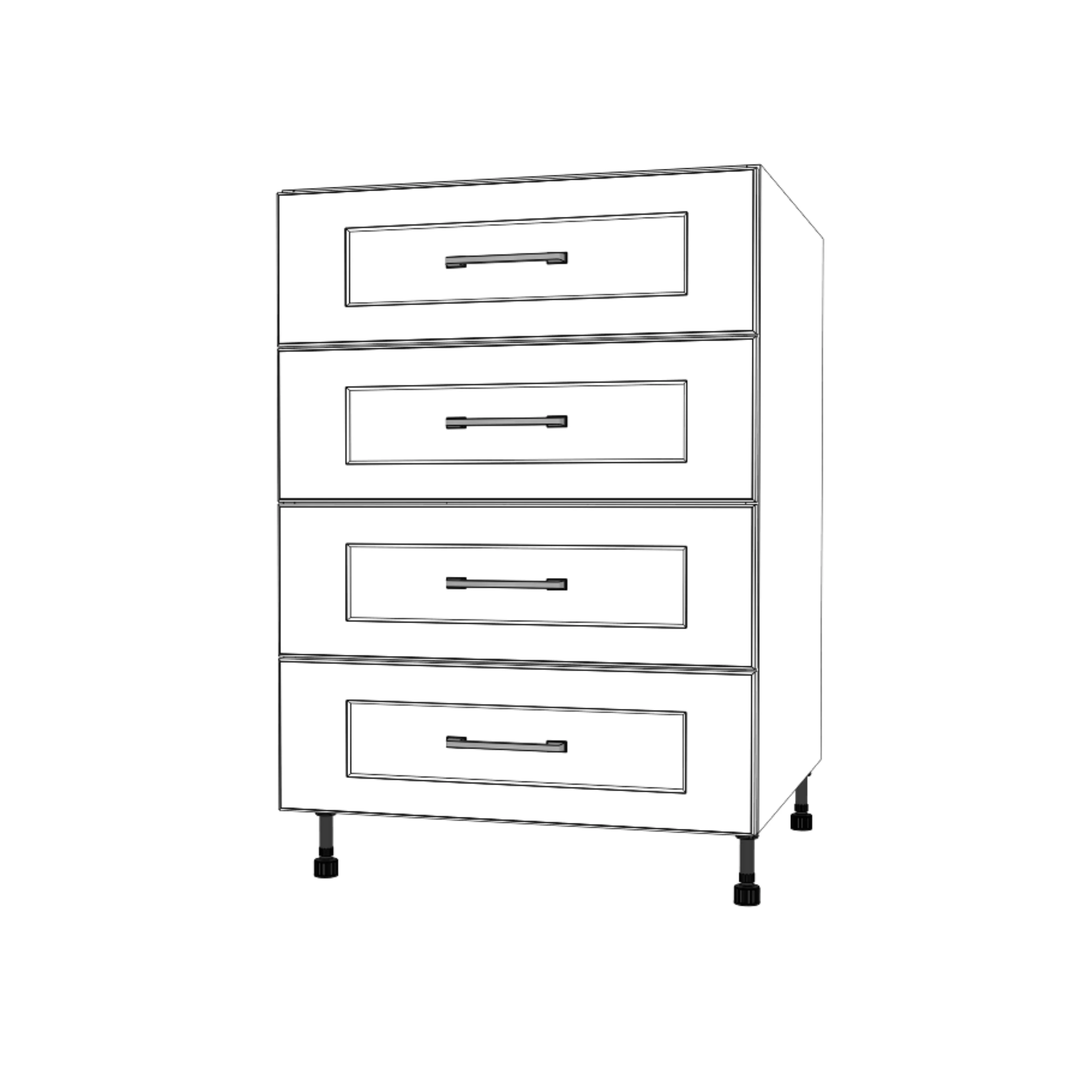 24" Wide Drawer Cabinet - Thermofoil Doors - Image 3