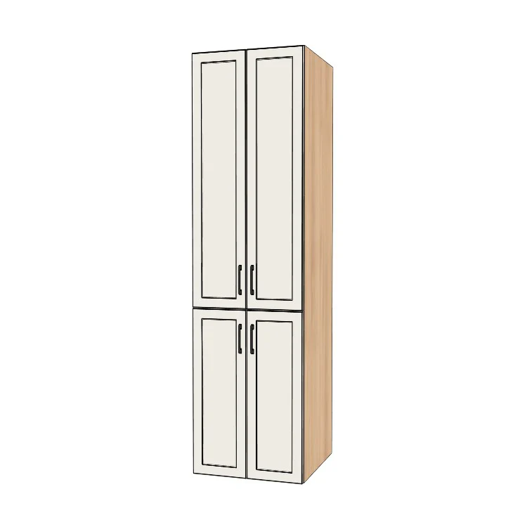 24" Wide Tall Pantry Cabinet - (Ply Wood Boxes - Thermofoil Doors) 24 D