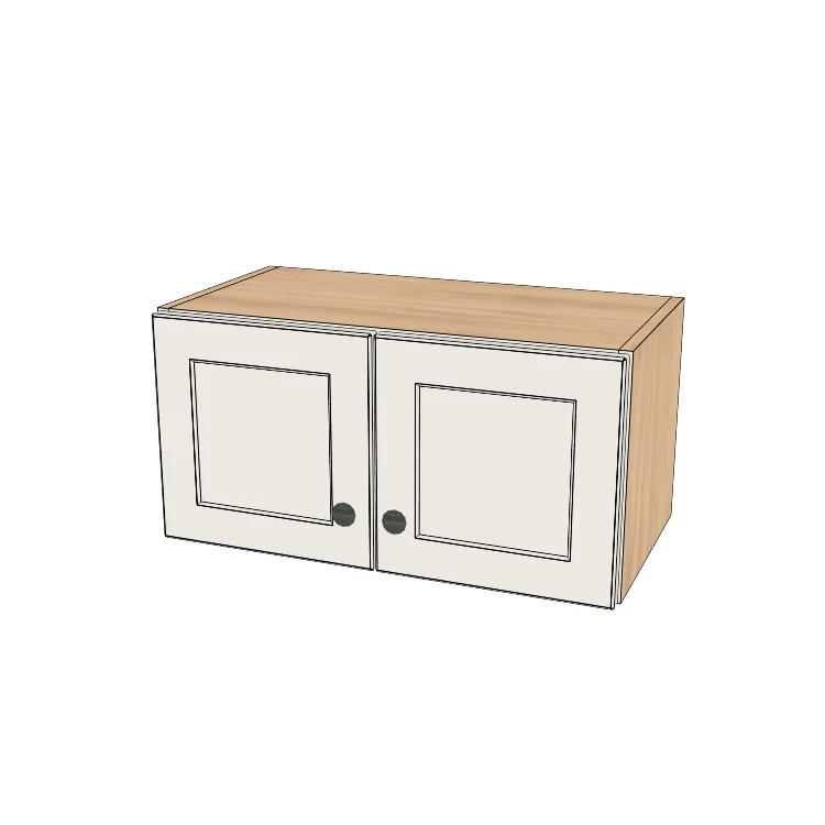 24" Wide x 12" High Wall Cabinet - (Hardrock Maple Boxes - Painted Doors)