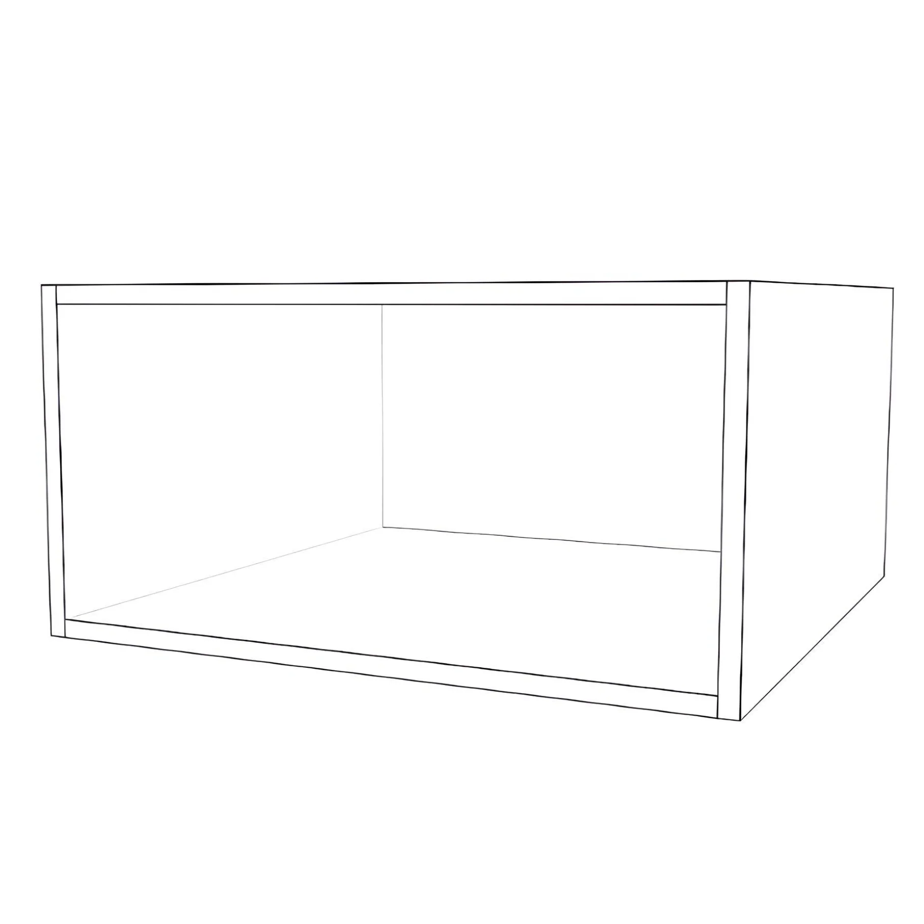 24" Wide x 12" High x 24" Deep Fridge Cabinet - Thermofoil Doors - Image 2