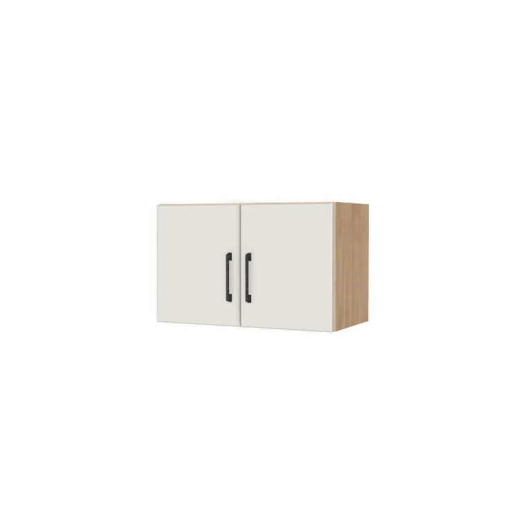 24" Wide x 15" High Fridge/Stove Cabinet - (Hardrock Maple Melamine Boxes - Flat Panel Doors)