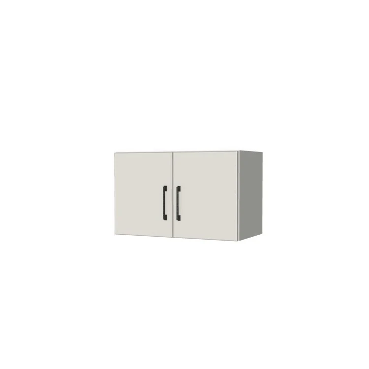 24" Wide x 15" High Fridge/Stove Cabinet - (White Melamine Boxes - Flat Panel Doors)