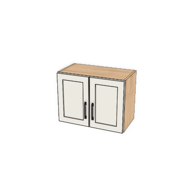 24" Wide x 18" High Fridge/Stove Cabinet - (Hardrock Maple Melamine Boxes - Thermofoil Doors)
