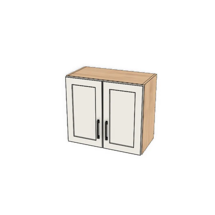 24" Wide x 21" High Fridge/Stove Cabinet - (Hardrock Maple Melamine Boxes - Thermofoil Doors)