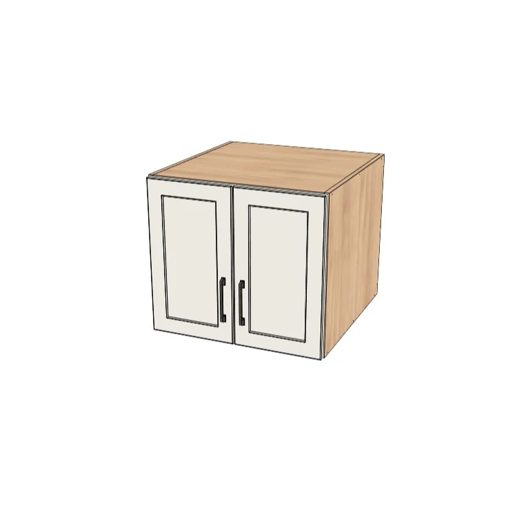 24" Wide x 21" High x 24" Deep Fridge/Stove Cabinet - (Hardrock Maple Melamine Boxes - Thermofoil Doors)