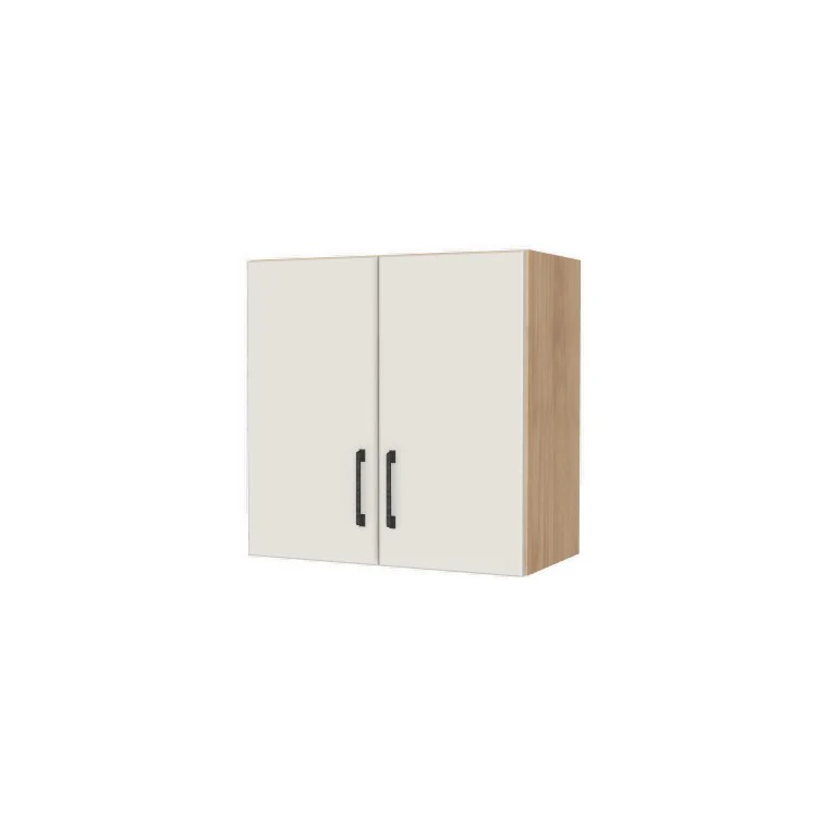 24" Wide x 24" High Fridge/Stove Cabinet - (Hardrock Maple Melamine Boxes - Flat Panel Doors)
