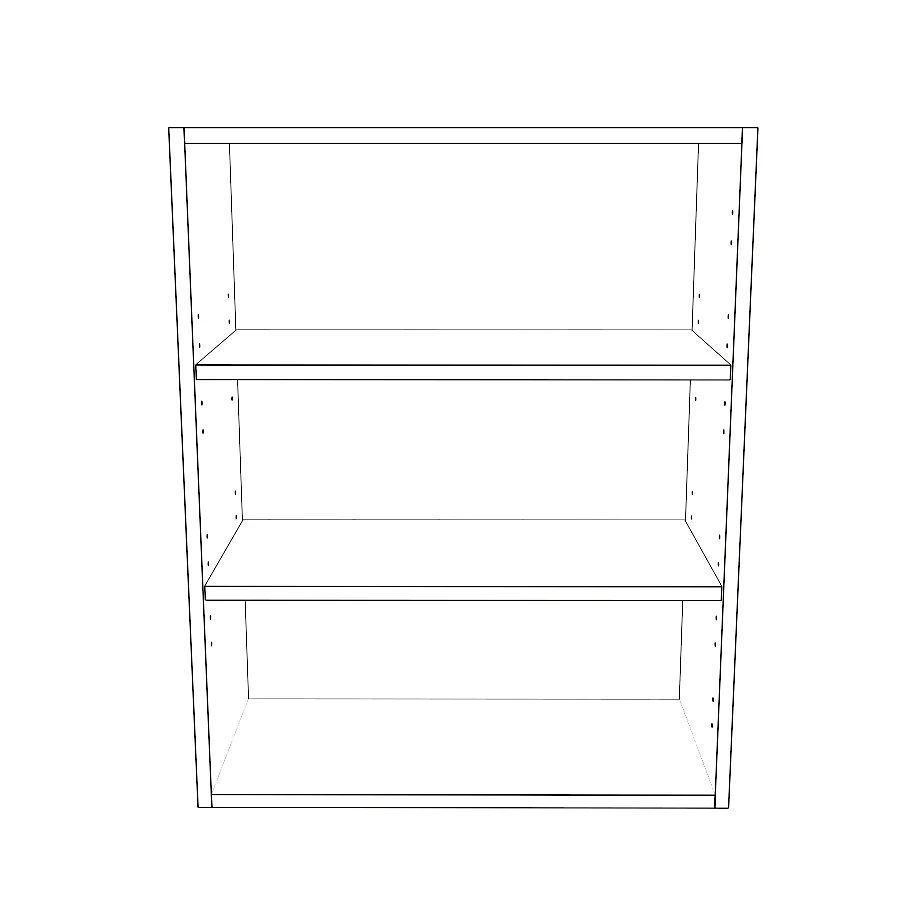 24" Wide x 30" High Wall Cabinet - Thermofoil Doors - Image 2