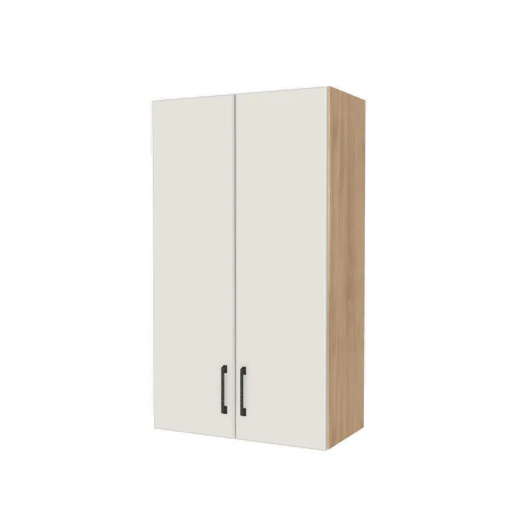 24" Wide x 42" High Wall Cabinet - (Hardrock Maple Melamine Boxes - Flat Panel Doors)