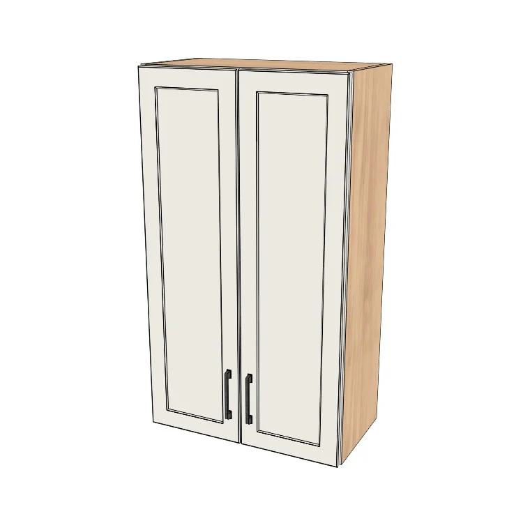 24" Wide x 42" High Wall Cabinet - (Hardrock Maple Melamine Boxes - Thermofoil Doors)