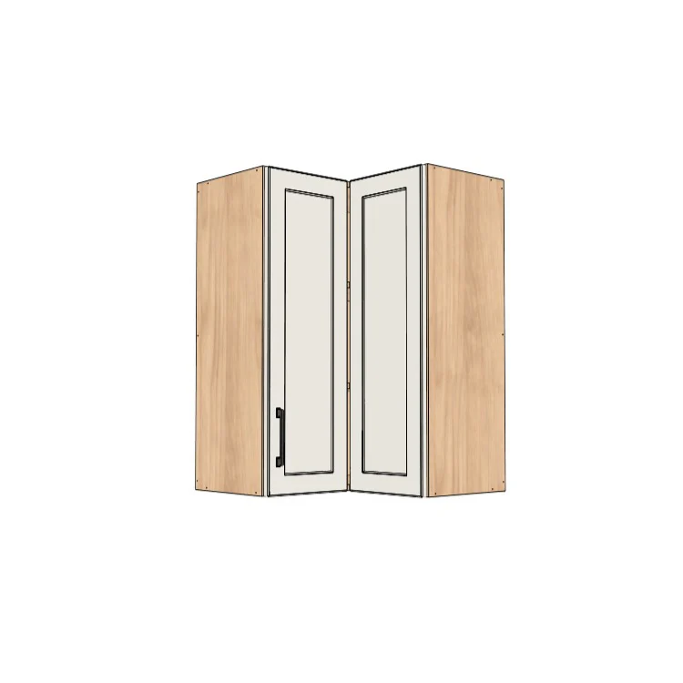 24x24" Wide x 34" High Corner Wall Cabinet - (Ply Wood Boxes - Painted Doors)