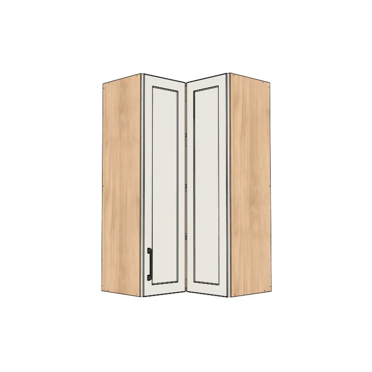 24x24" Wide x 42" High Corner Wall Cabinet - (Ply Wood Boxes - Painted Doors)