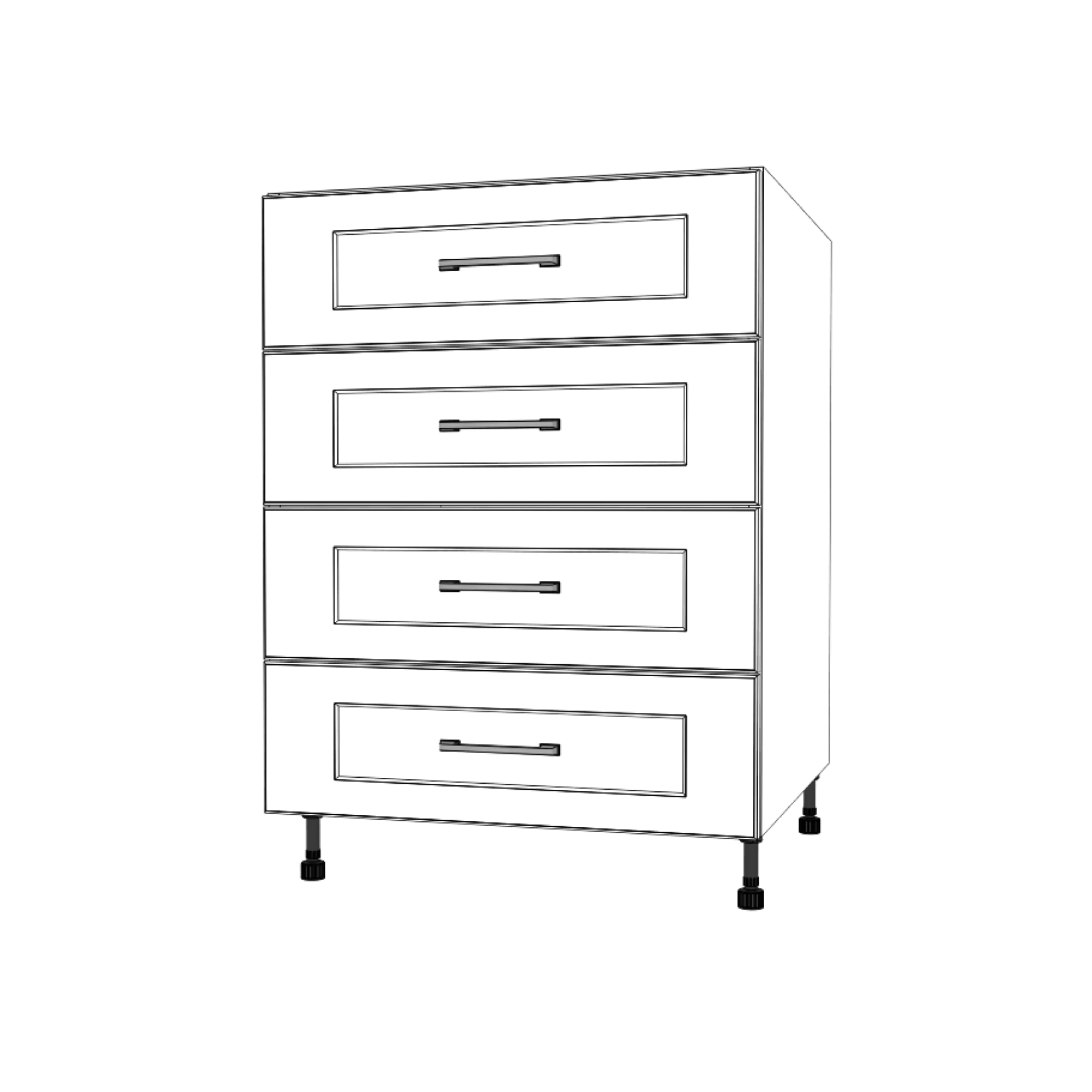 25" Wide Drawer Cabinet - Painted Doors - Image 3