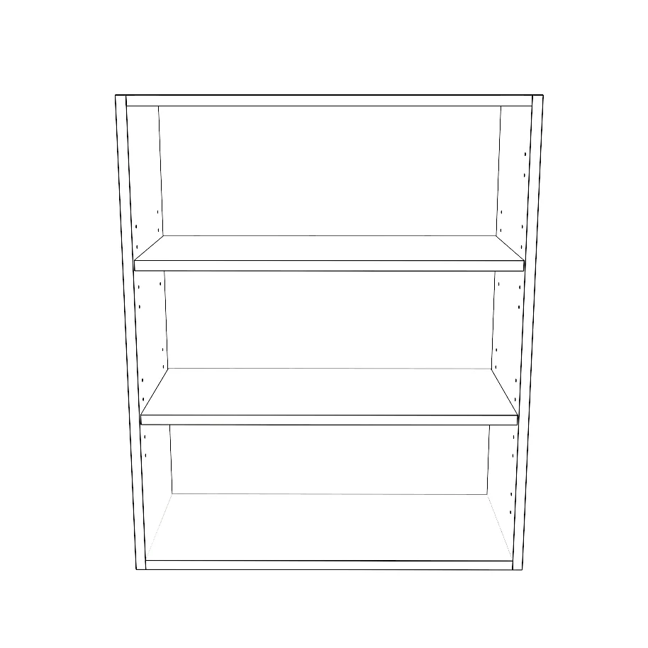 25" Wide x 30" High Wall Cabinet - Thermofoil Doors - Image 2
