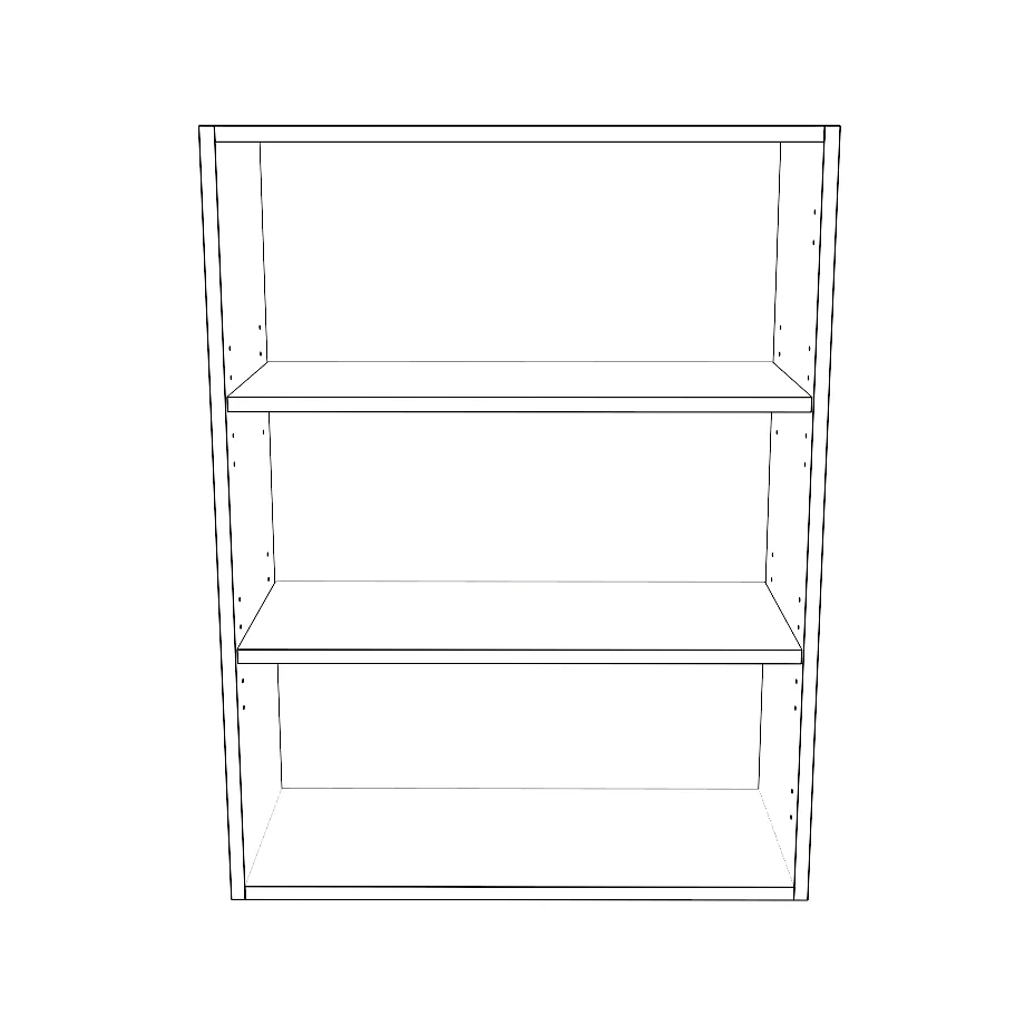 26" Wide 34" High Blind Corner Wall Cabinet - Door on Right/Left Side - Thermofoil Doors - Image 2