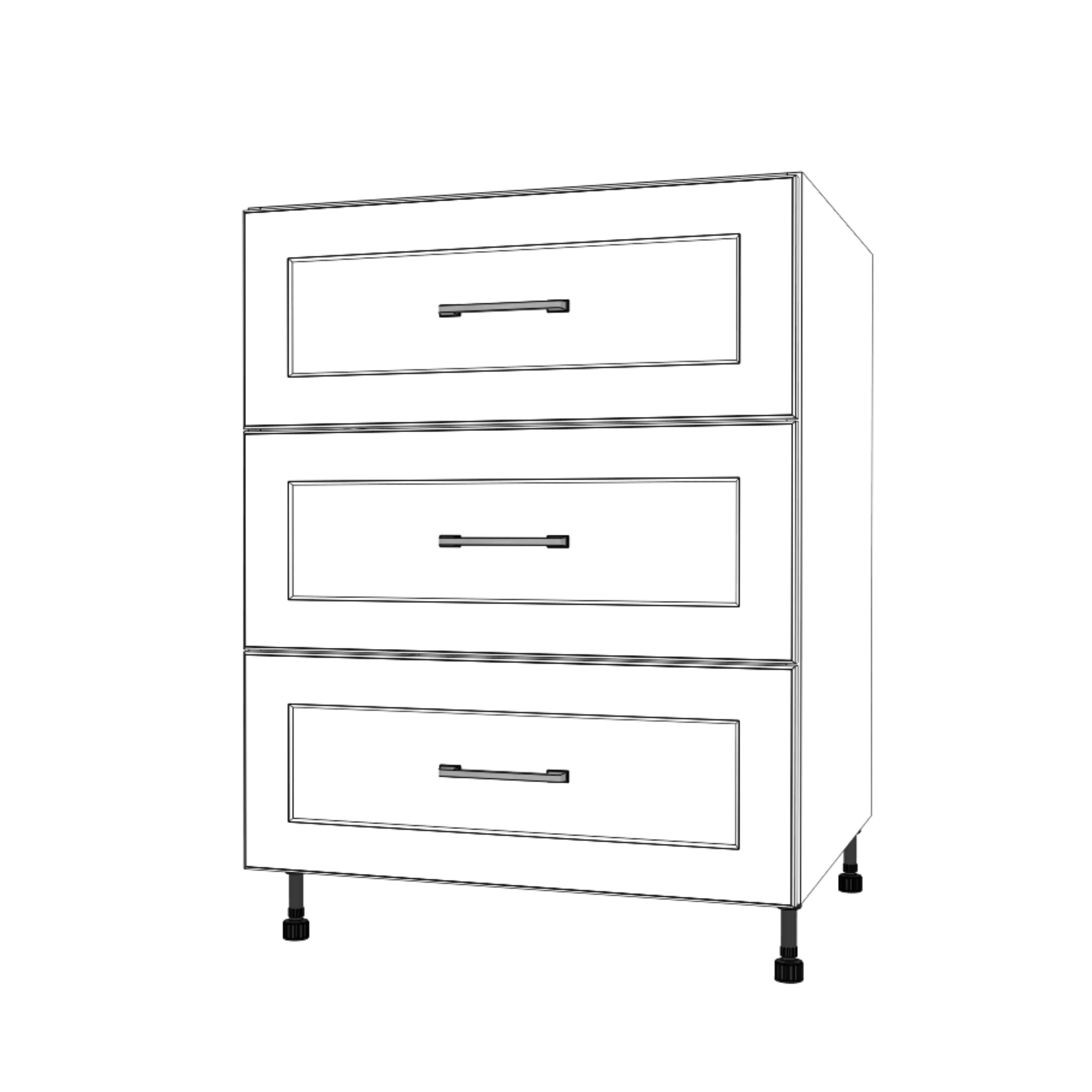 26" Wide Drawer Cabinet - Thermofoil Doors - Image 4