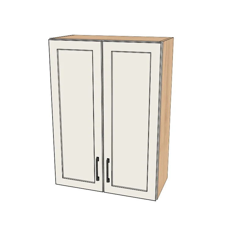 26" Wide x 36" High Wall Cabinet - (Hardrock Maple Melamine Boxes - Thermofoil Doors)