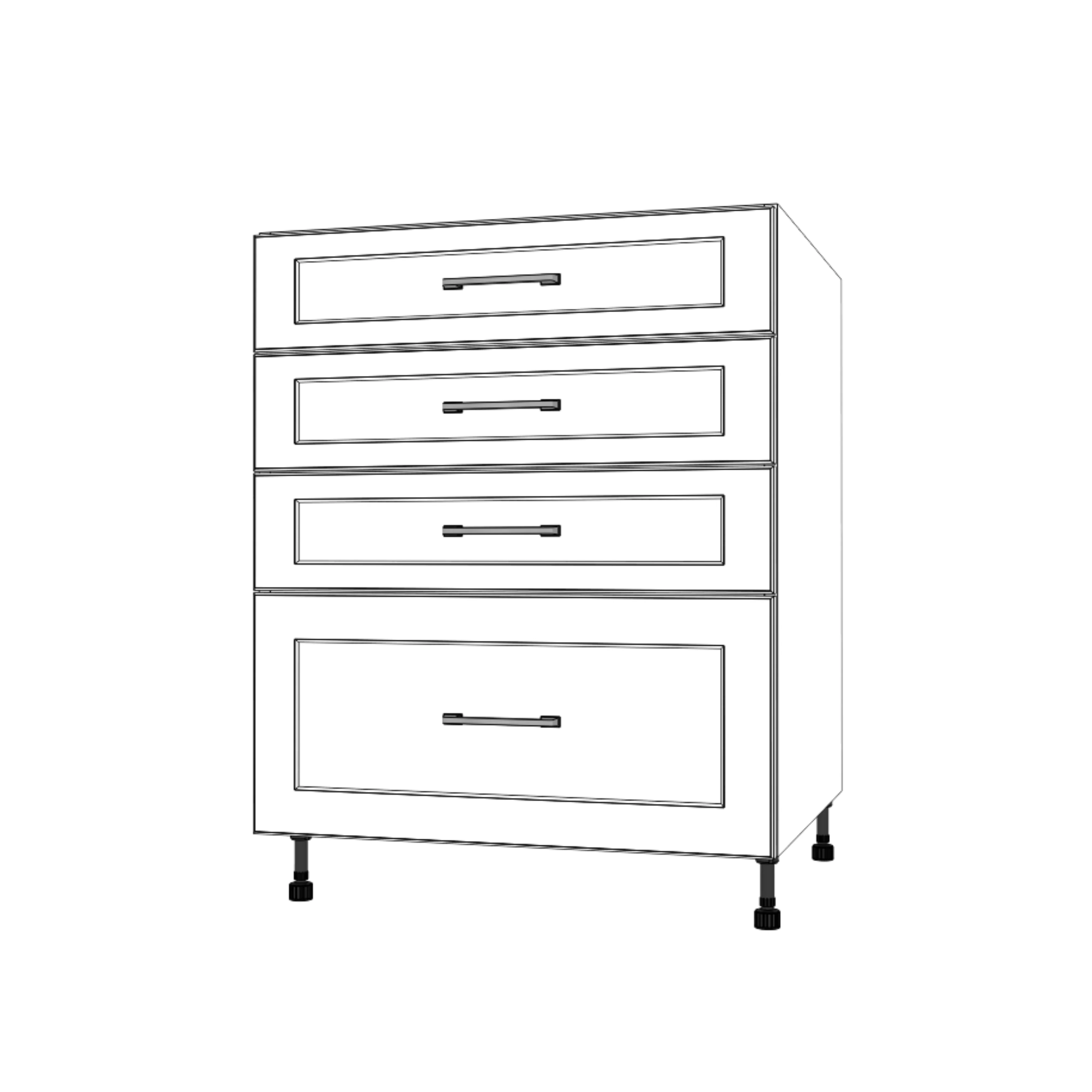 27" Wide Drawer Cabinet - Painted Doors - Image 2
