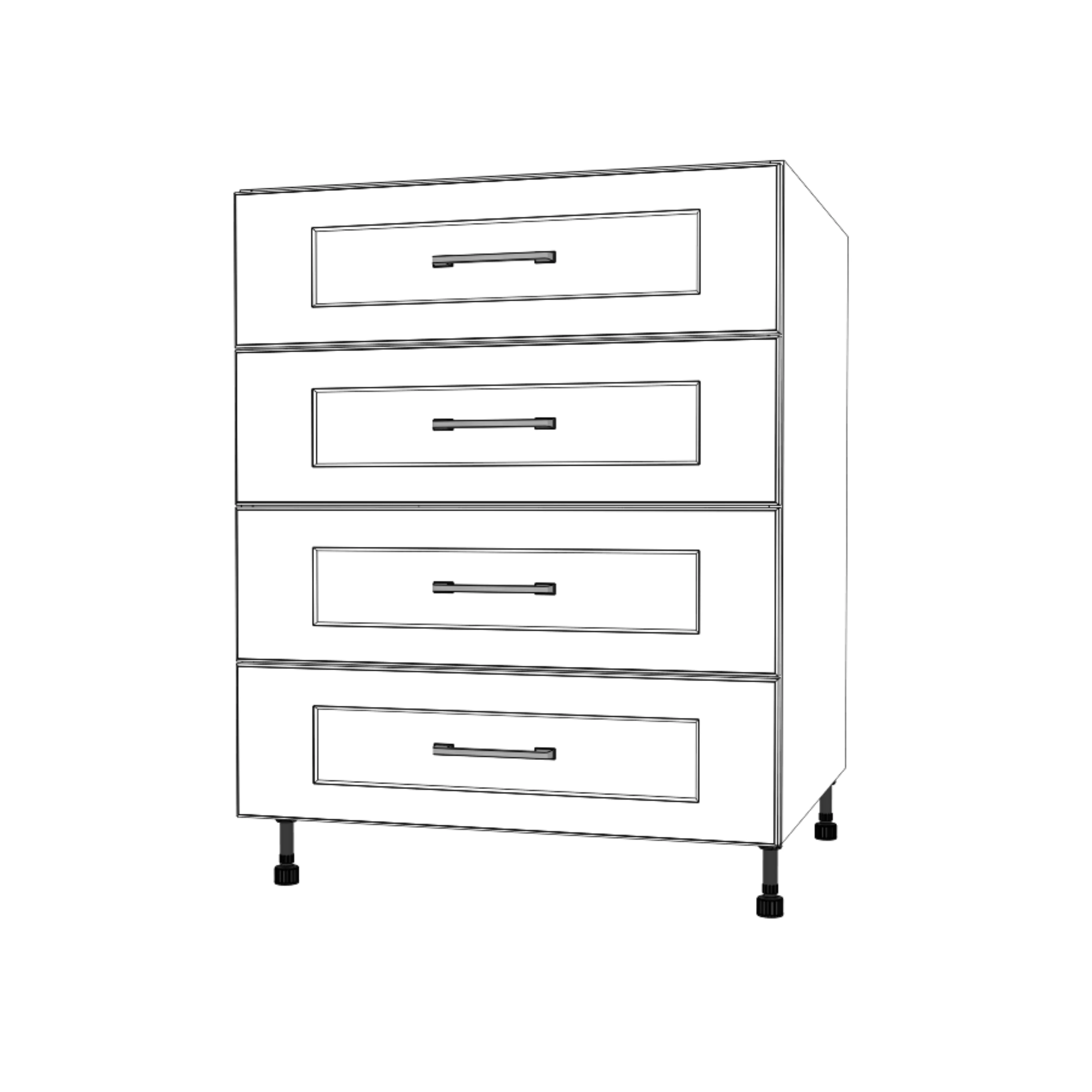27" Wide Drawer Cabinet - Painted Doors - Image 3