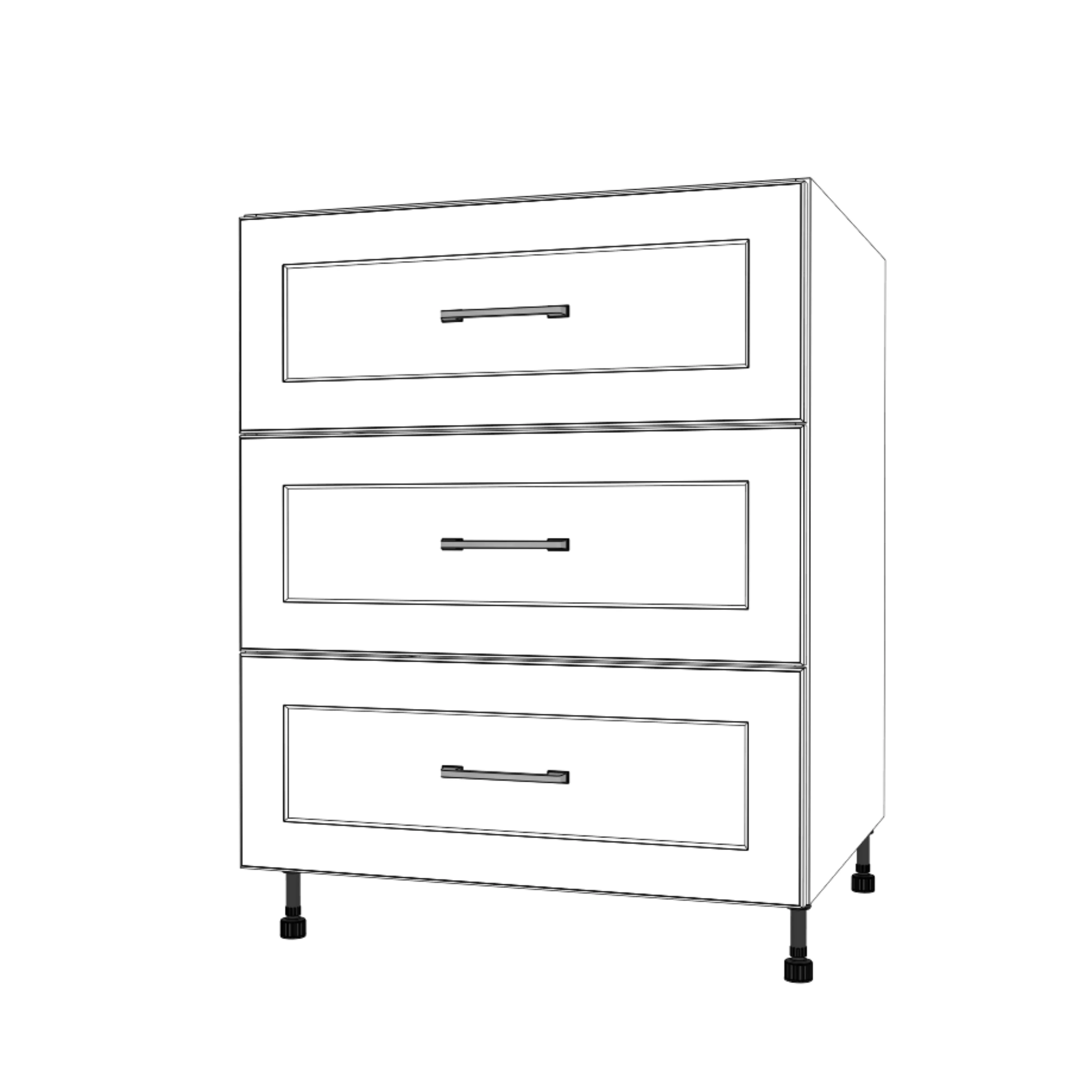 27" Wide Drawer Cabinet - Painted Doors - Image 4