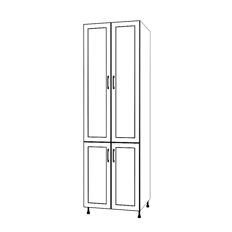 27" Wide Tall Pantry Cabinet - Painted Doors