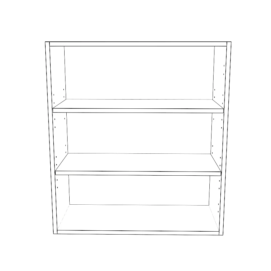 27" Wide x 30" High Wall Cabinet - Thermofoil Doors - Image 2