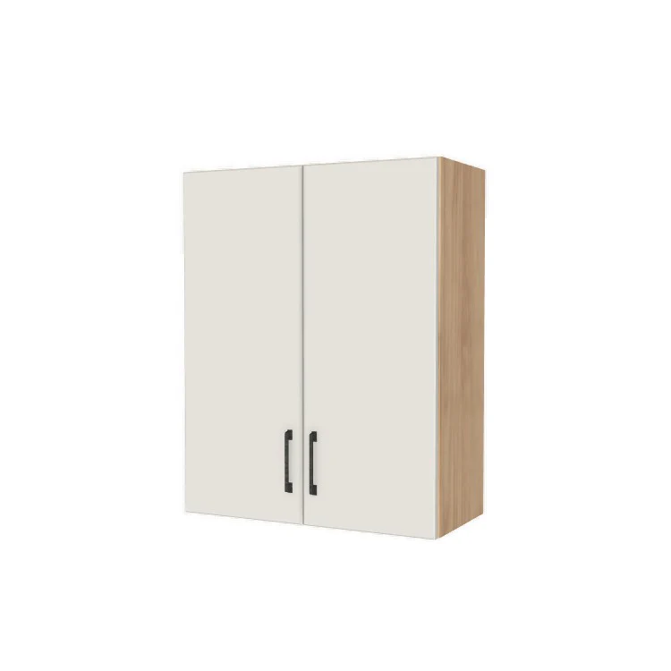 27" Wide x 34" High Wall Cabinet - (Hardrock Maple Melamine Boxes - Flat Panel Doors)