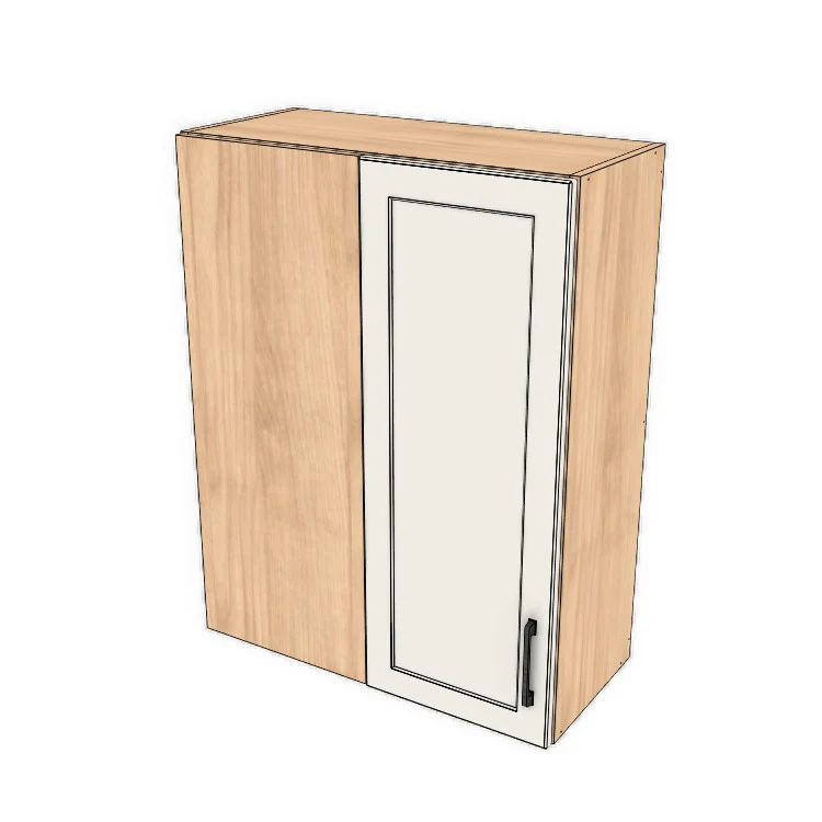 28" Wide 36" High Blind Corner Wall Cabinet - Door on Right/Left Side - (Ply Wood Boxes - Thermofoil Doors)