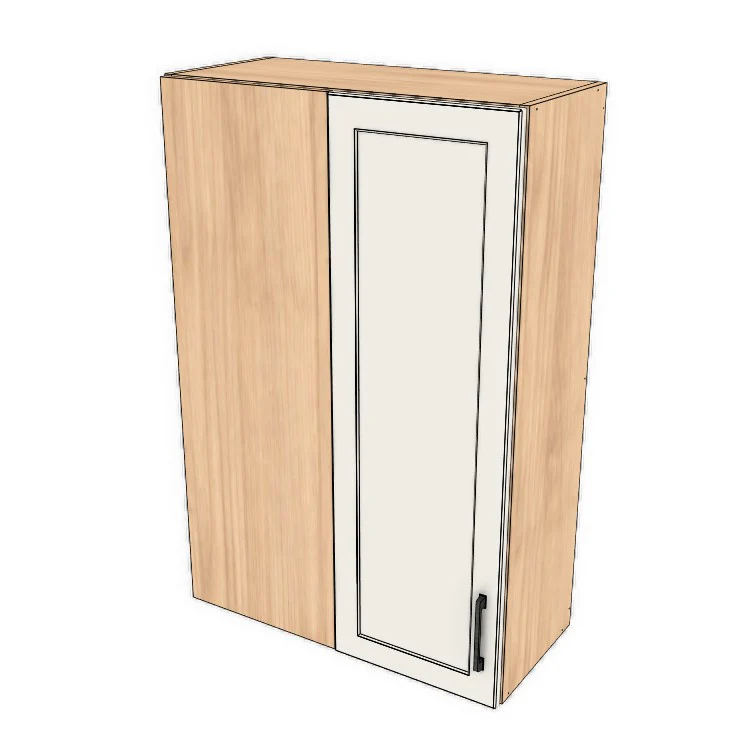 28" Wide 42" High Blind Corner Wall Cabinet - Door on Right/Left Side - (Ply Wood Boxes - Thermofoil Doors)