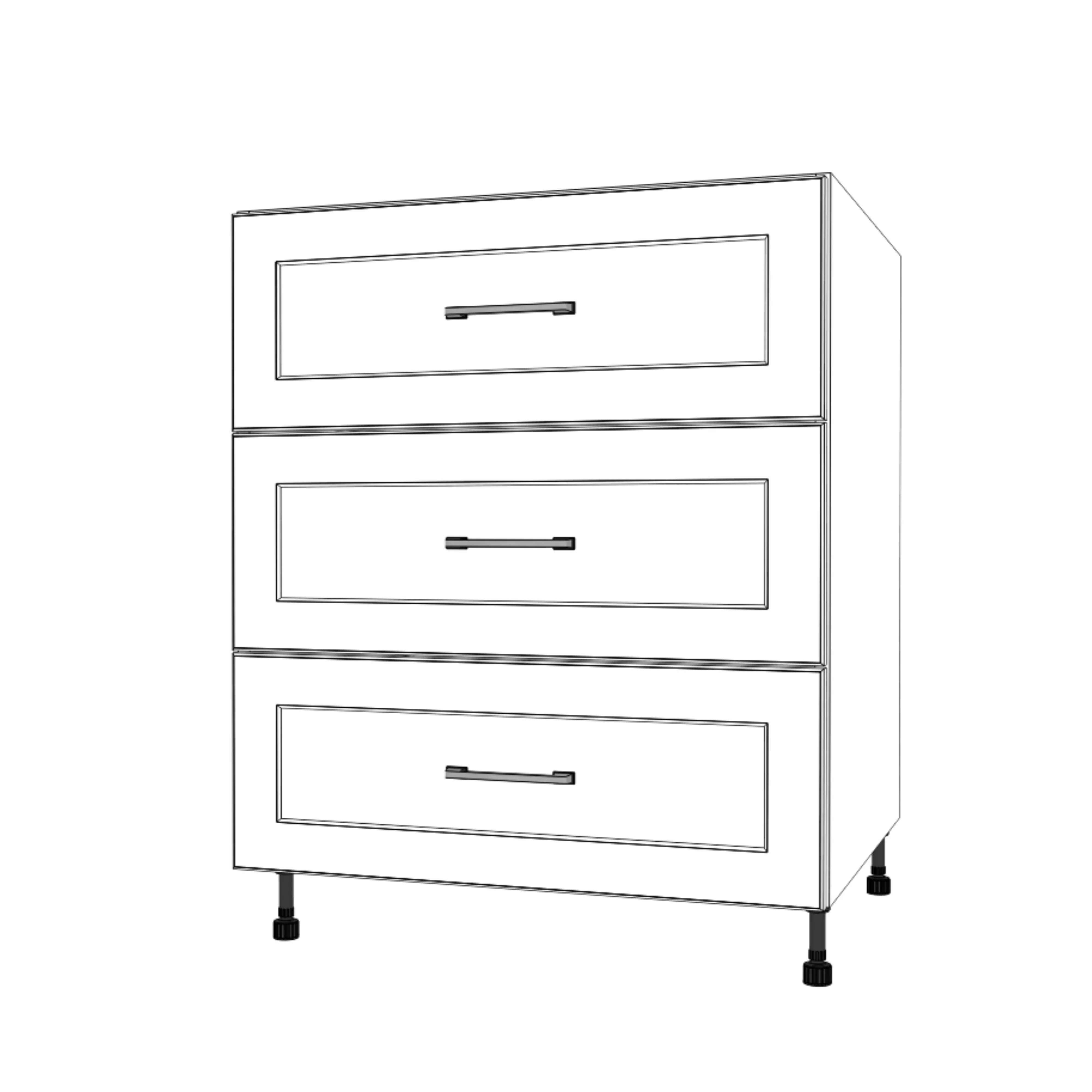 28" Wide Drawer Cabinet - Painted Doors - Image 4