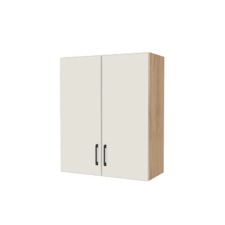 28" Wide x 34" High Wall Cabinet - (Hardrock Maple Melamine Boxes - Flat Panel Doors)