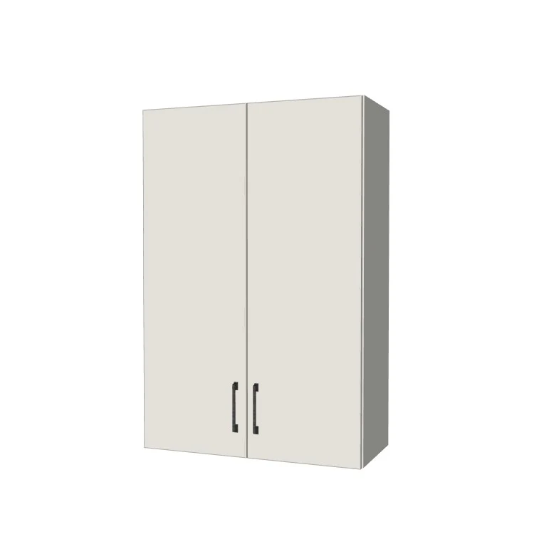28" Wide x 42" High Wall Cabinet - (White Melamine Boxes - Flat Panel Doors)