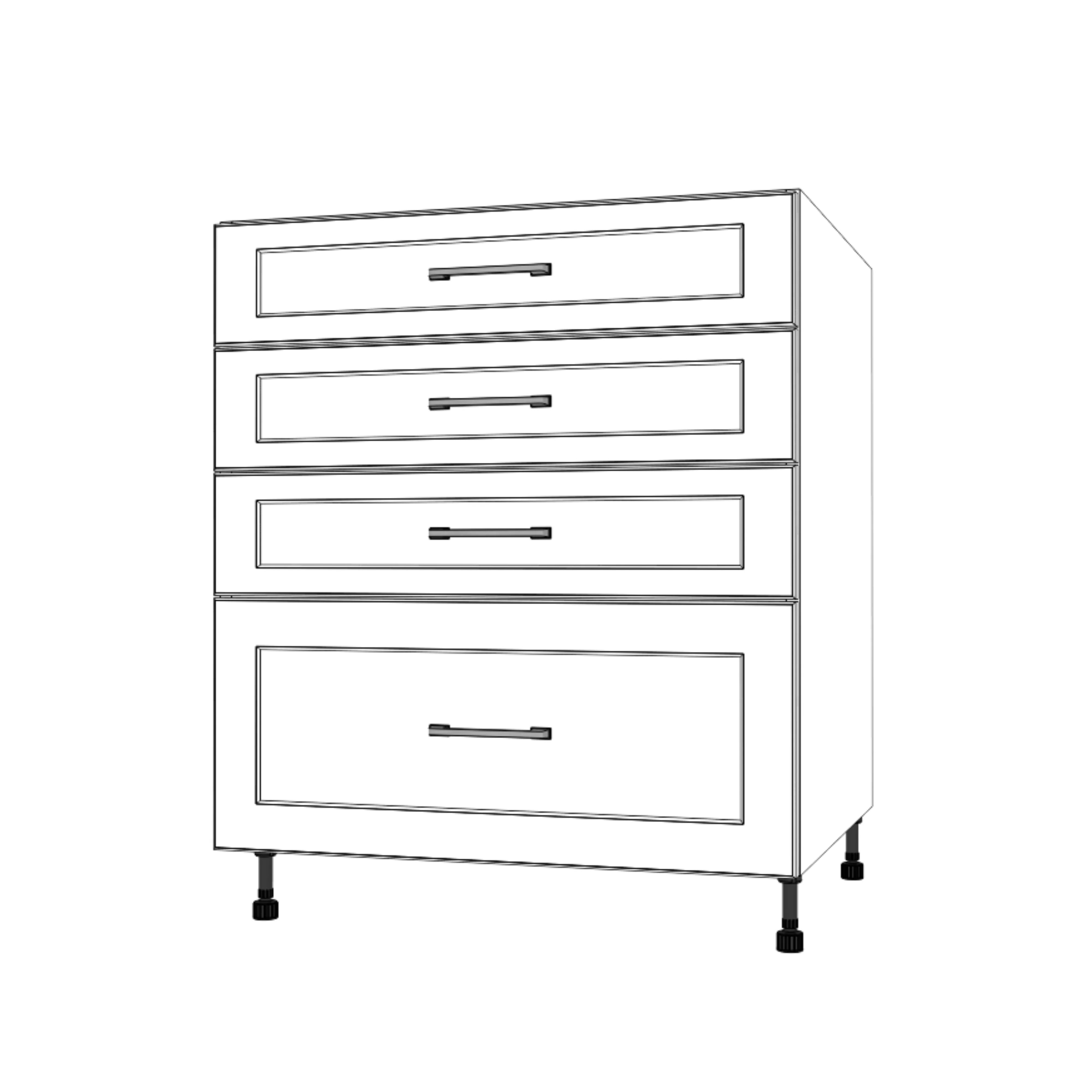 29" Wide Drawer Cabinet - Thermofoil Doors - Image 2
