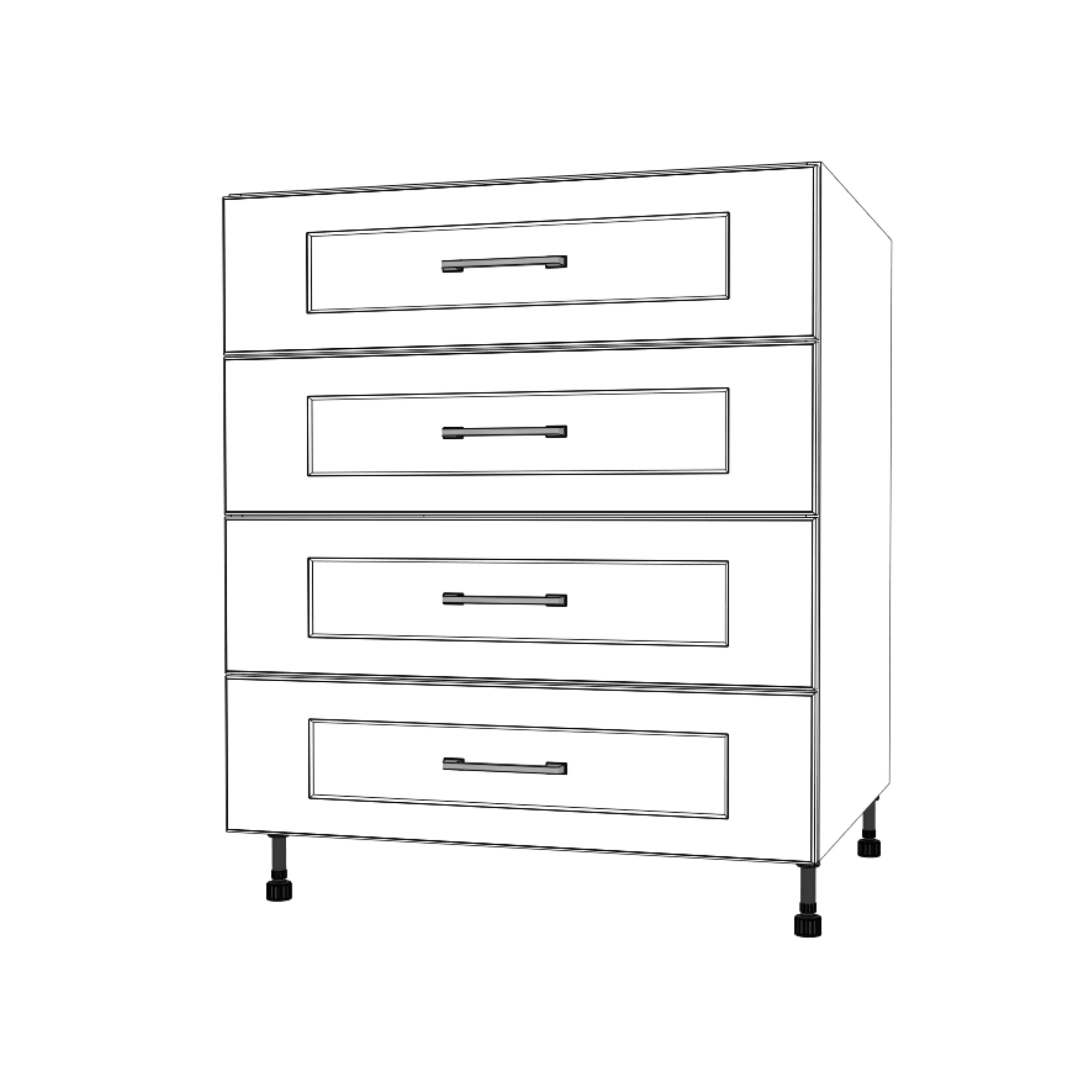 29" Wide Drawer Cabinet - Thermofoil Doors - Image 3