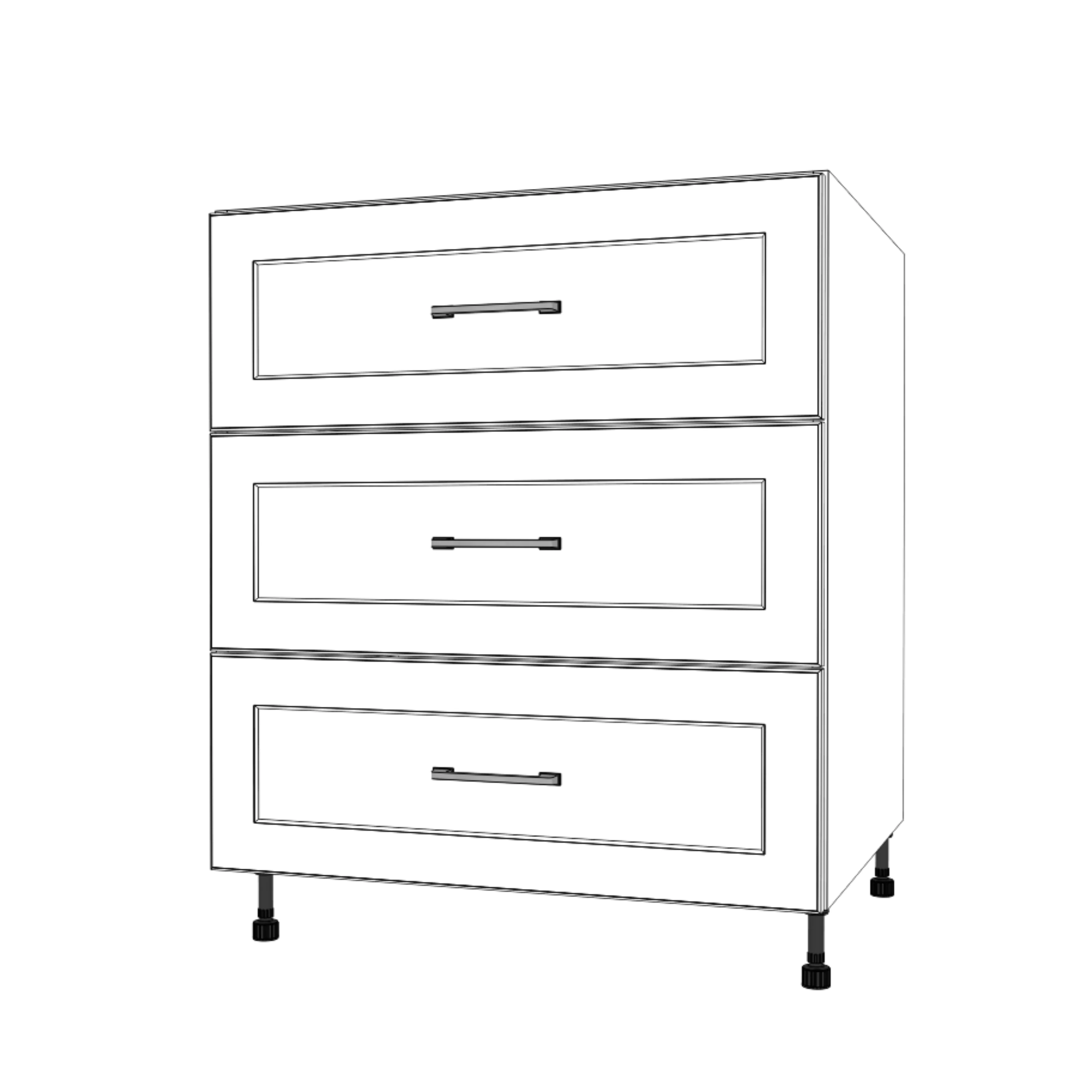 29" Wide Drawer Cabinet - Thermofoil Doors - Image 4