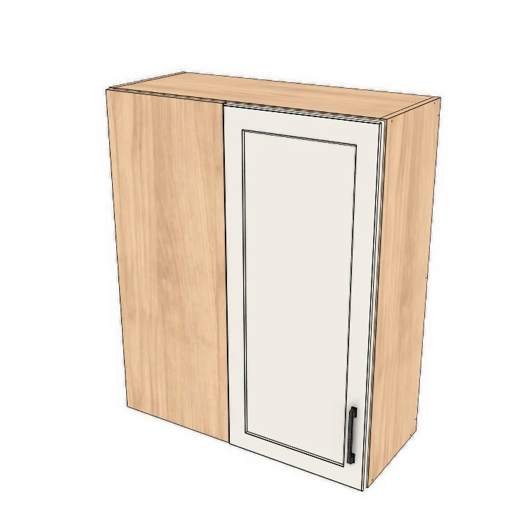 30" Wide 36" High Blind Corner Wall Cabinet - Door on Right/Left Side - (Ply Wood Boxes - Painted Doors)