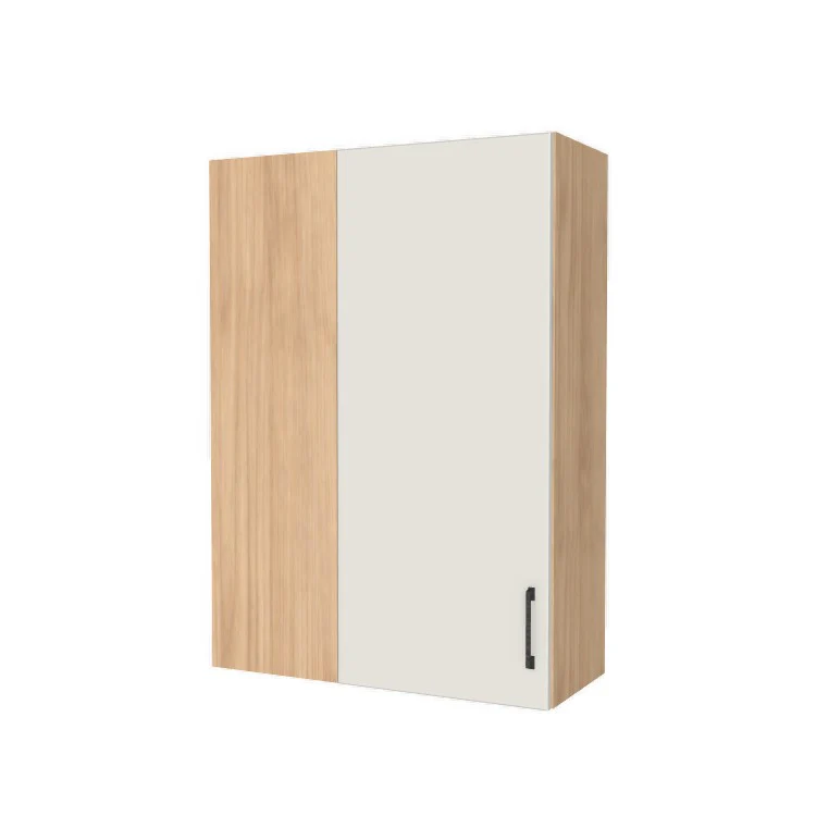 30" Wide 42" High Blind Corner Wall Cabinet - Door on Right/Left Side - (Hardrock Maple Melamine Boxes - Flat Panel Doors)