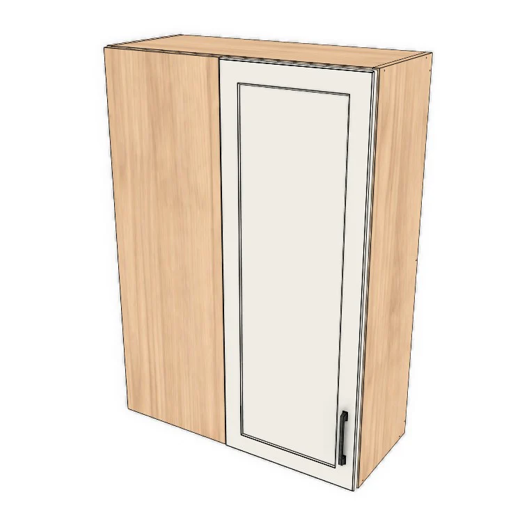 30" Wide 42" High Blind Corner Wall Cabinet - Door on Right/Left Side - (Ply Wood Boxes - Thermofoil Doors)