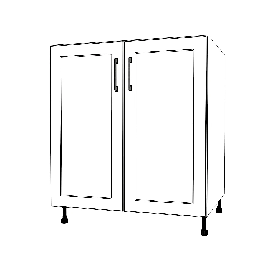 30" Wide Base Cabinet - Painted Doors - Sink Cabinet - No Back