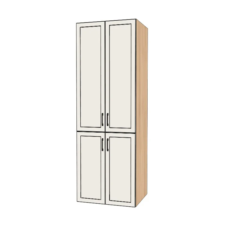 30" Wide Tall Pantry Cabinet - (Ply Wood Boxes - Thermofoil Doors) 24 D