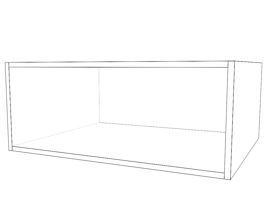 30" Wide x 12" High x 24" Deep Fridge Cabinet - Thermofoil Doors - Image 2
