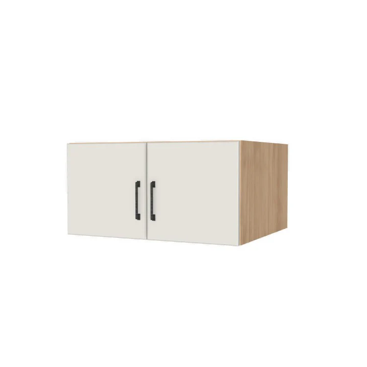 30" Wide x 15" High x 24" Deep Fridge/Stove Cabinet - (Hardrock Maple Melamine Boxes - Flat Panel Doors)