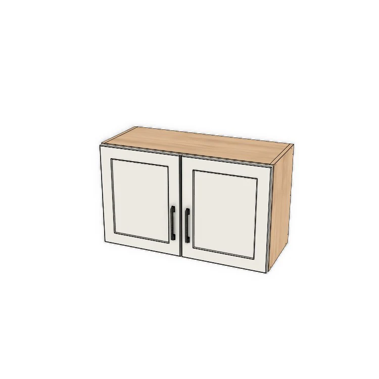 30" Wide x 18" High Fridge/Stove Cabinet - (Hardrock Maple Melamine Boxes - Thermofoil Doors)