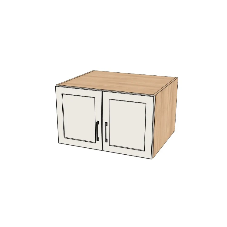 30" Wide x 18" High x 24" Deep Fridge/Stove Cabinet - (Ply Wood Boxes - Thermofoil Doors)