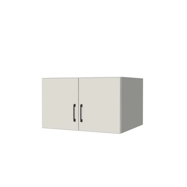 30" Wide x 18" High x 24" Deep Fridge/Stove Cabinet - (White Melamine Boxes - Flat Panel Doors)