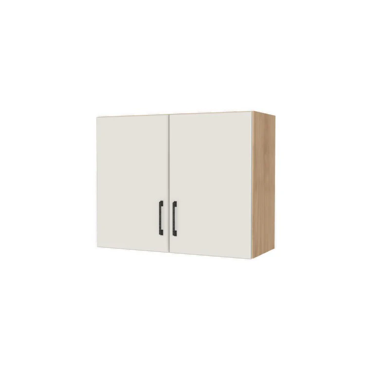 30" Wide x 24" High Fridge/Stove Cabinet - (Hardrock Maple Melamine Boxes - Flat Panel Doors)